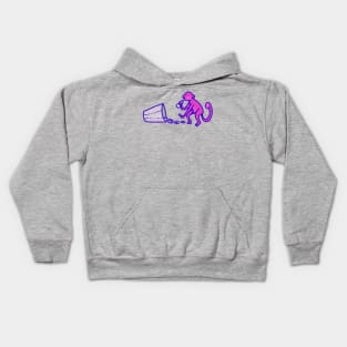 Monke business (purple no square) Kids Hoodie